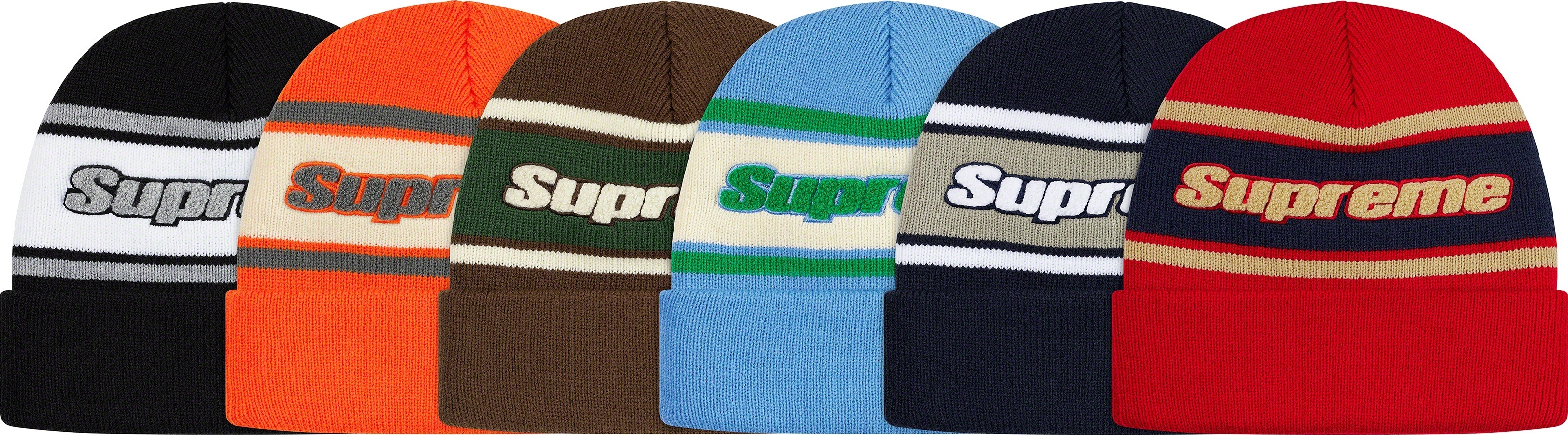 Chenille Stripe Beanie